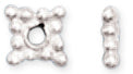 Sterling Silver Bali Style Small Square Spacer 5mm - Pack of 4