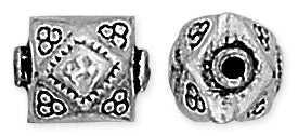 Sterling Silver Bali Style Square Bead 10mm