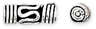 Sterling Silver Bali Style Tube 3x9mm - Pack of 2