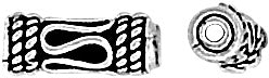 Sterling Silver Bali Style Tube 4.5x12.5mm
