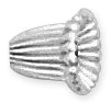 Sterling Silver Bead Corrugate Bell 6mm - PACK OF 6