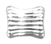 Sterling Silver Bead Corrugate Tube 5.5x6.5mm - PACK OF 6