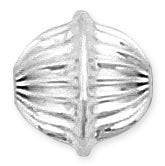 Sterling Silver Bead Fancy Corrugate 12mm