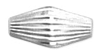 Sterling Silver Bead Fancy Corrugate 5x10mm - PACK OF 6