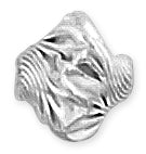 Sterling Silver Bead Fancy Garlic 10mm