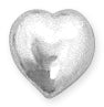 Sterling Silver Bead Puffed Heart