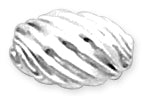 Sterling Silver Bead Twist Oval 6.5x10.5mm