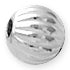 Sterling Silver Beads Corrugated 5mm - PACK OF 12