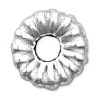 Sterling Silver Belly Roundel Corrugate 7mm - PACK OF 6
