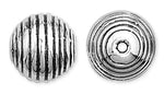 Sterling Silver Fancy Prong Round Bead