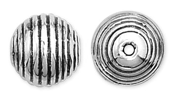 Sterling Silver Fancy Prong Round Bead