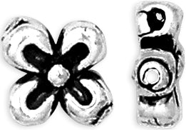 Sterling Silver Flower Bead Charm