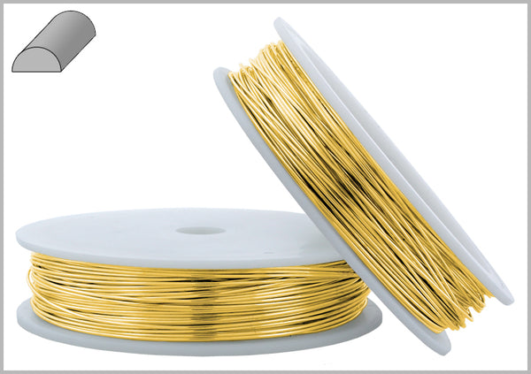 Gold Filled Wire Half Round Half Hard 16GA