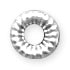 Sterling Silver Roundel Corrugate 4mm - PACK OF 10