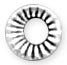 Sterling Silver Roundel Corrugate 5mm - PACK OF 6