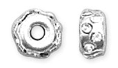 Sterling Silver Rondelle with Crystals 5mm
