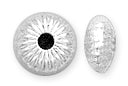 Sterling Silver Saucer Beads Corrugate 5mm - PACK OF 10