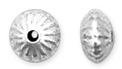 Sterling Silver Saucer Corrugate 6mm - PACK OF 10