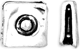 Sterling Silver Square Bead Charm