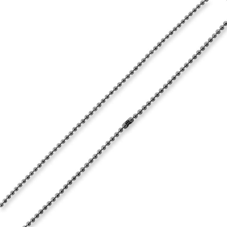 Stainless Steel 18" Dogtag Bead Chain Necklace 2.5mm