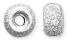 Sterling Silver Stardust Roundels 5mm - PACK OF 10