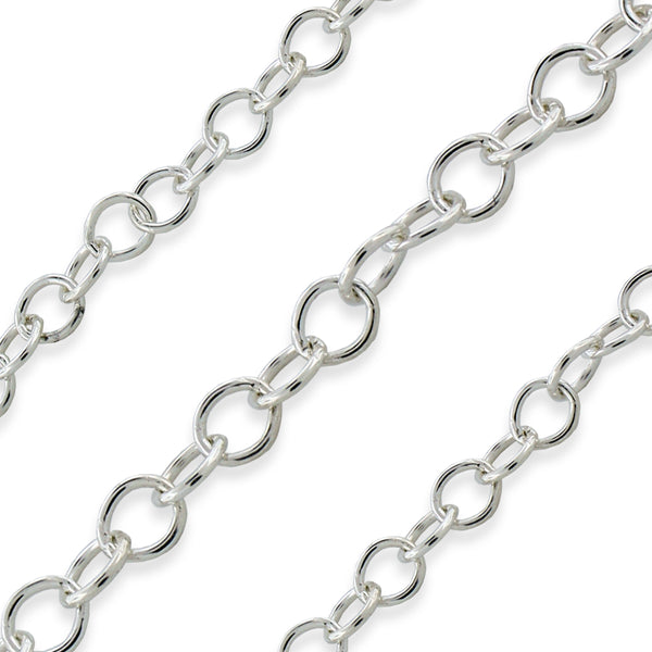 Sterling Silver Cable Chain 3.5mm (sold by the foot)