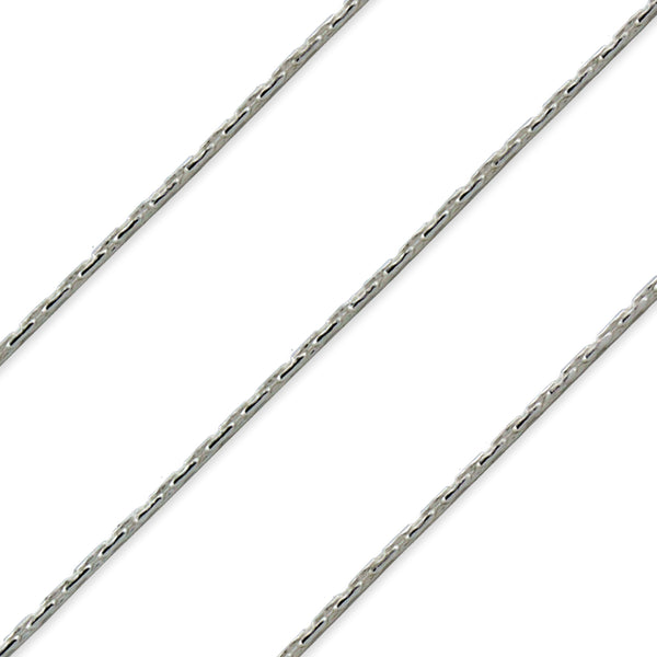 Sterling Silver Thin Beading Chain .55mm (sold by the foot)