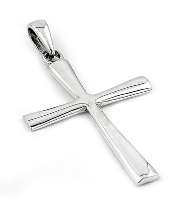 Sterling Silver Large High Polish Cross Pendant