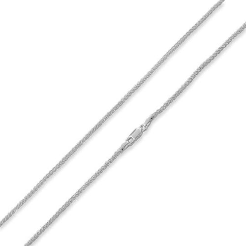 Sterling Silver Spiga Wheat Chain  1.8MM