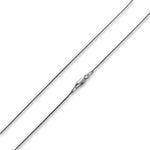 Rhodium Sterling Silver Snake Chain 0.9MM
