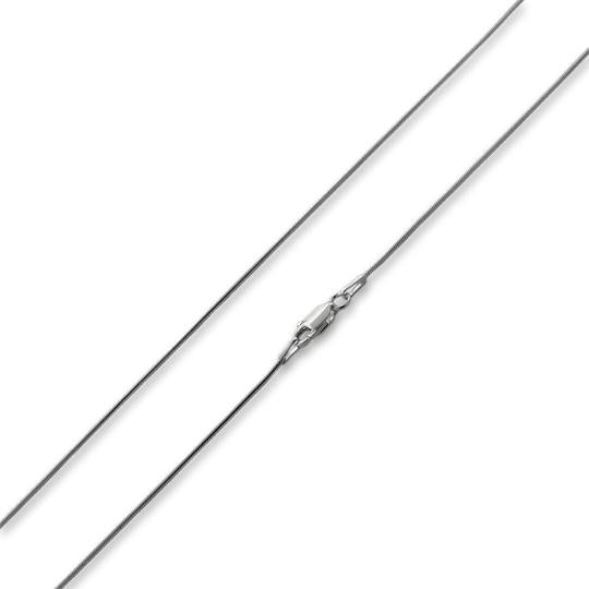 Rhodium Sterling Silver Snake Chain 0.9MM