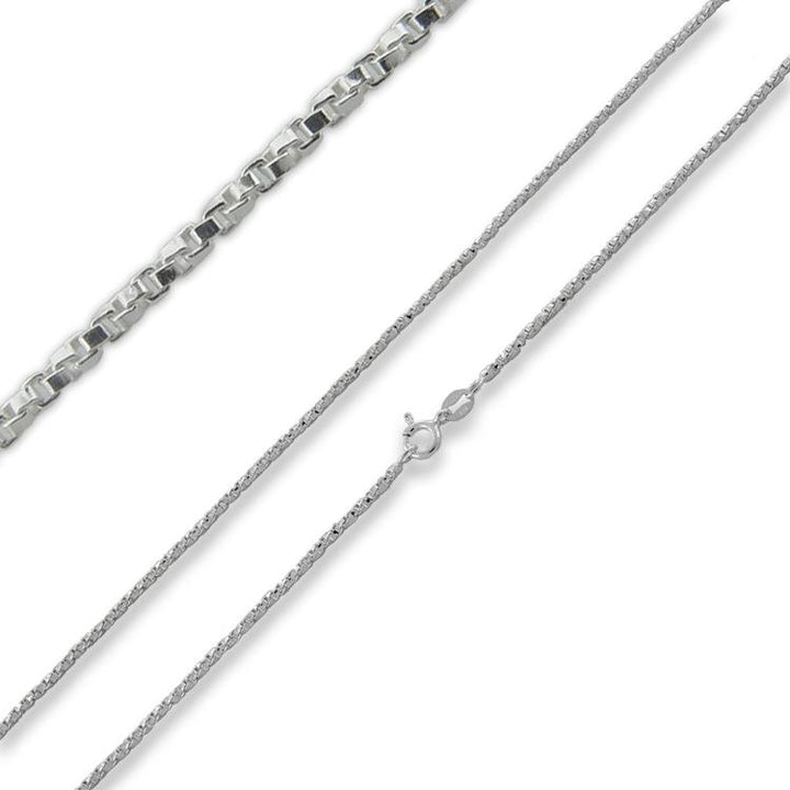 Sterling Silver Twisted Box Chain 1.75MM