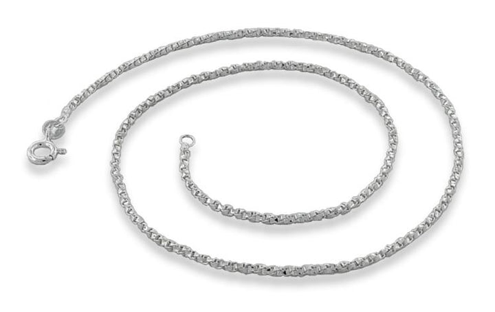 Sterling Silver Twisted Box Chain 1.75MM