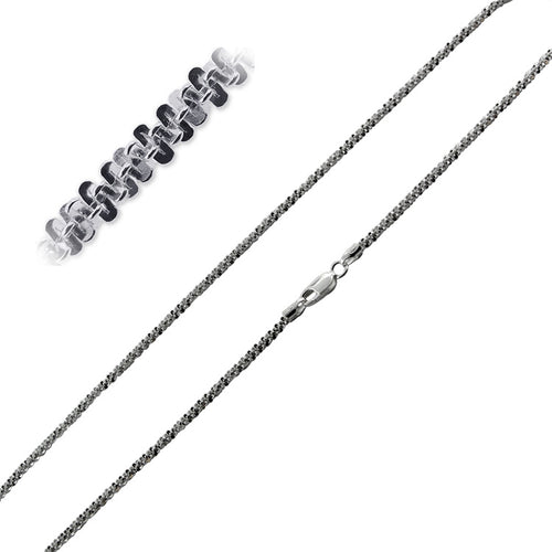 Sterling Silver 18" Sparkle Chain Necklace - 2.0MM