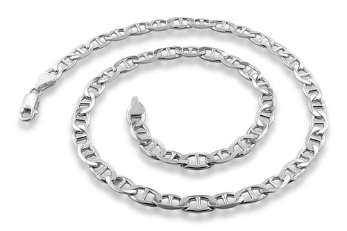 Sterling Silver Flat Marina Chain 4.5 MM