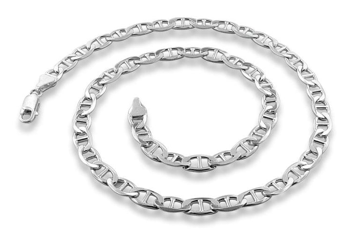 Sterling Silver Flat Marina Chain 4.5 MM