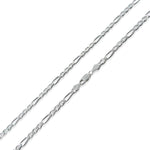Sterling Silver 18" Figaro Marina Chain Necklace - 5.5MM