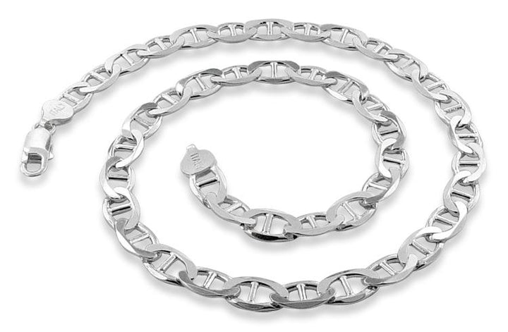 Sterling Silver Flat Marina Chain 5.4 MM