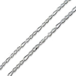 Sterling Silver 18" Figaro Marina Chain Necklace - 6.5MM