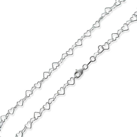 Sterling Silver Heart Chain 5.5MM