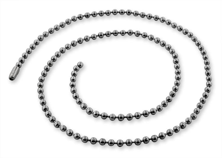 Stainless Steel 24" Dogtag Bead Chain Necklace 2.5mm