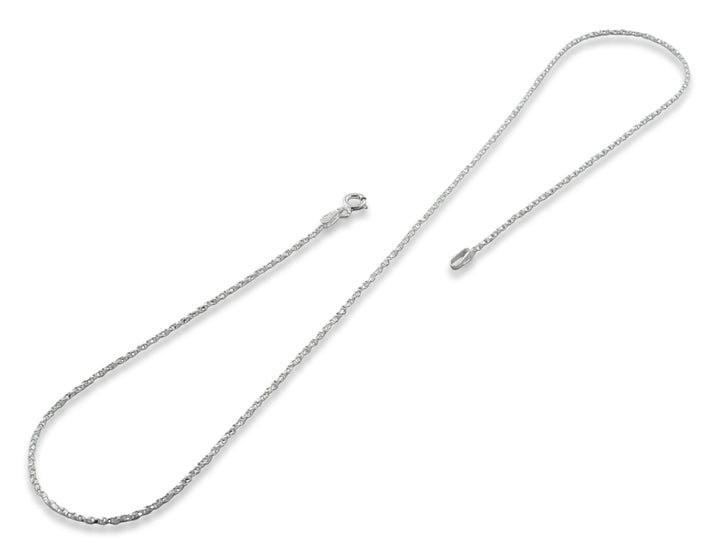Sterling Silver Twisted Box Chain 1.3MM