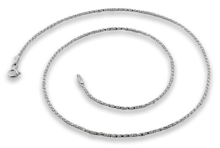 Sterling Silver Twisted Box Chain 1.3MM