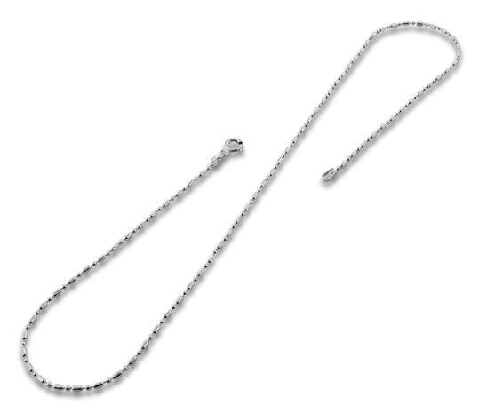 Sterling Silver Bar & Bead Chain 1+1 1.5MM