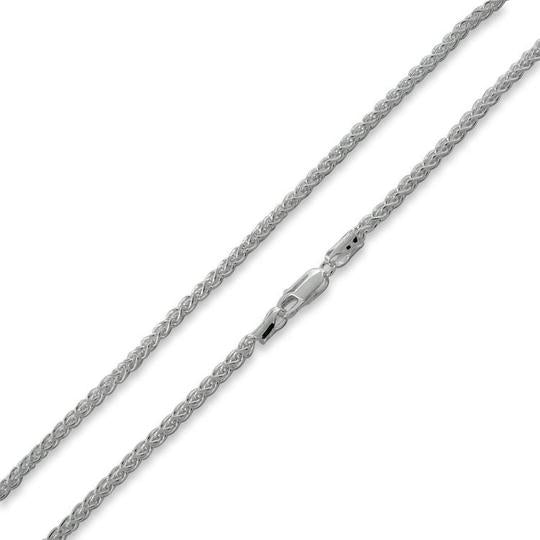 Sterling Silver Spiga Wheat Chain 3.4MM