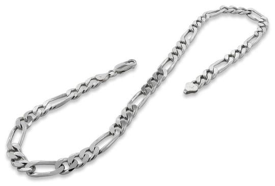 Sterling Silver Figaro Chain 8.0mm