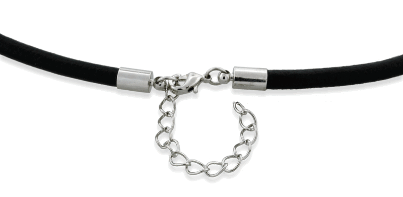 4.0mm Black Leather Cord w/ Adjustable Clasp