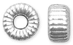 Sterling Silver Belly Roundel Corrugate 8mm