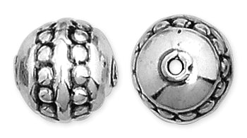 Sterling Silver Fancy Round Bead