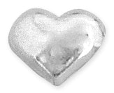 Sterling Silver Heart Bead 10mm